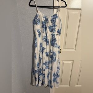 Trixxi Blue and White Floral Maxi Dress